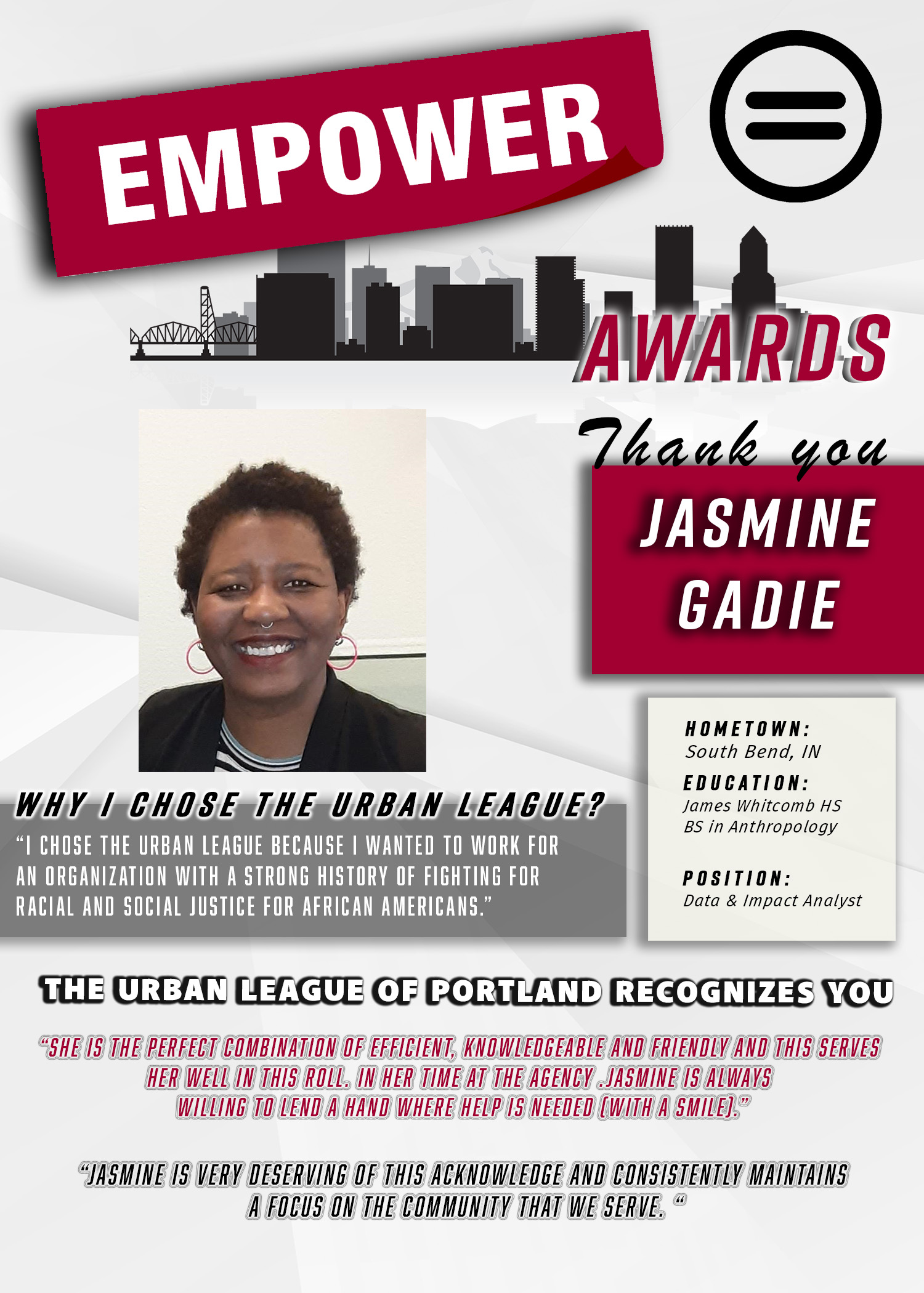 Jasmine Gadie Empowerment Award