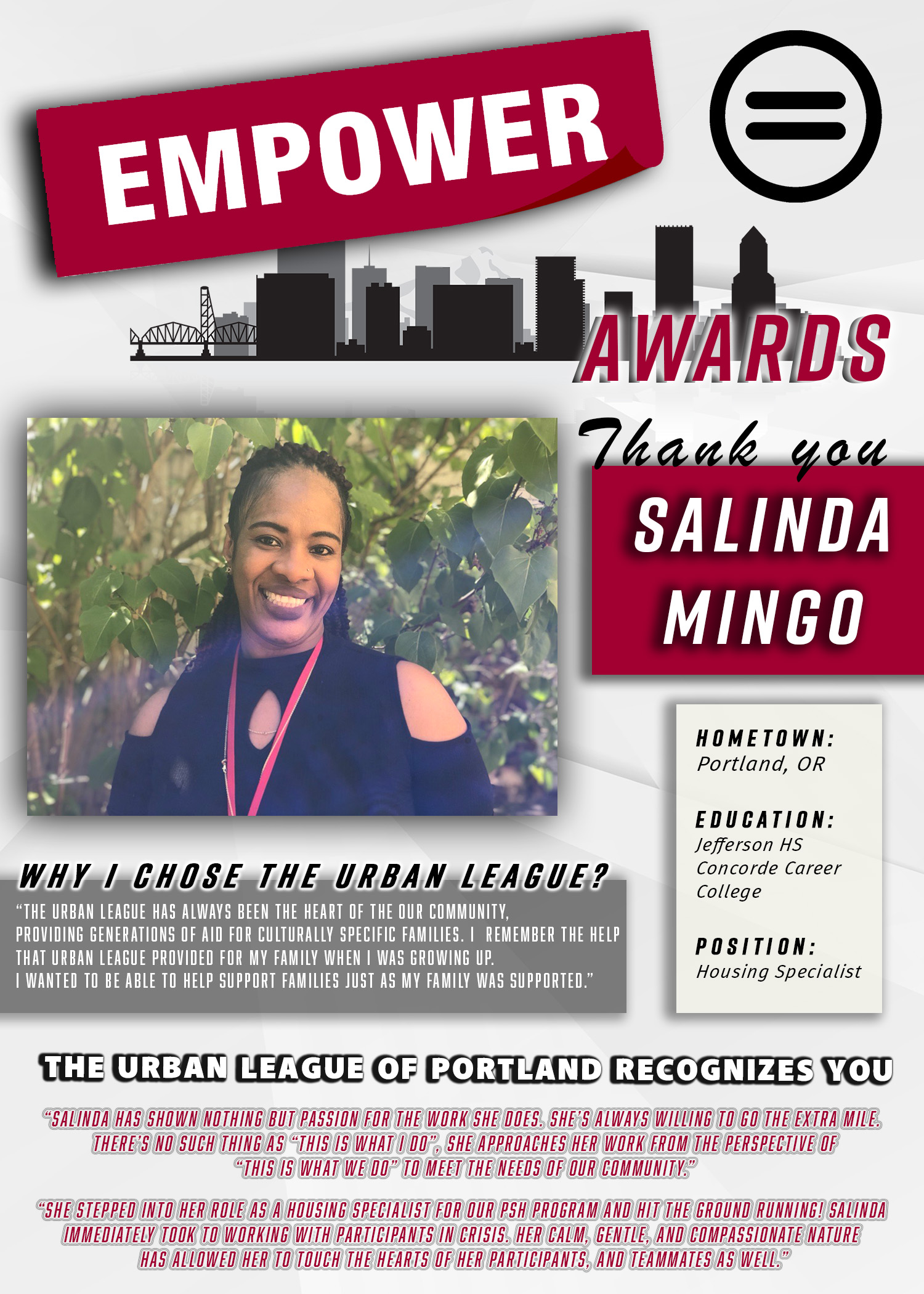 Empower Award Salinda Mingo