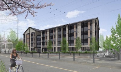 Hattie Redmond Apartments - south view rendering
